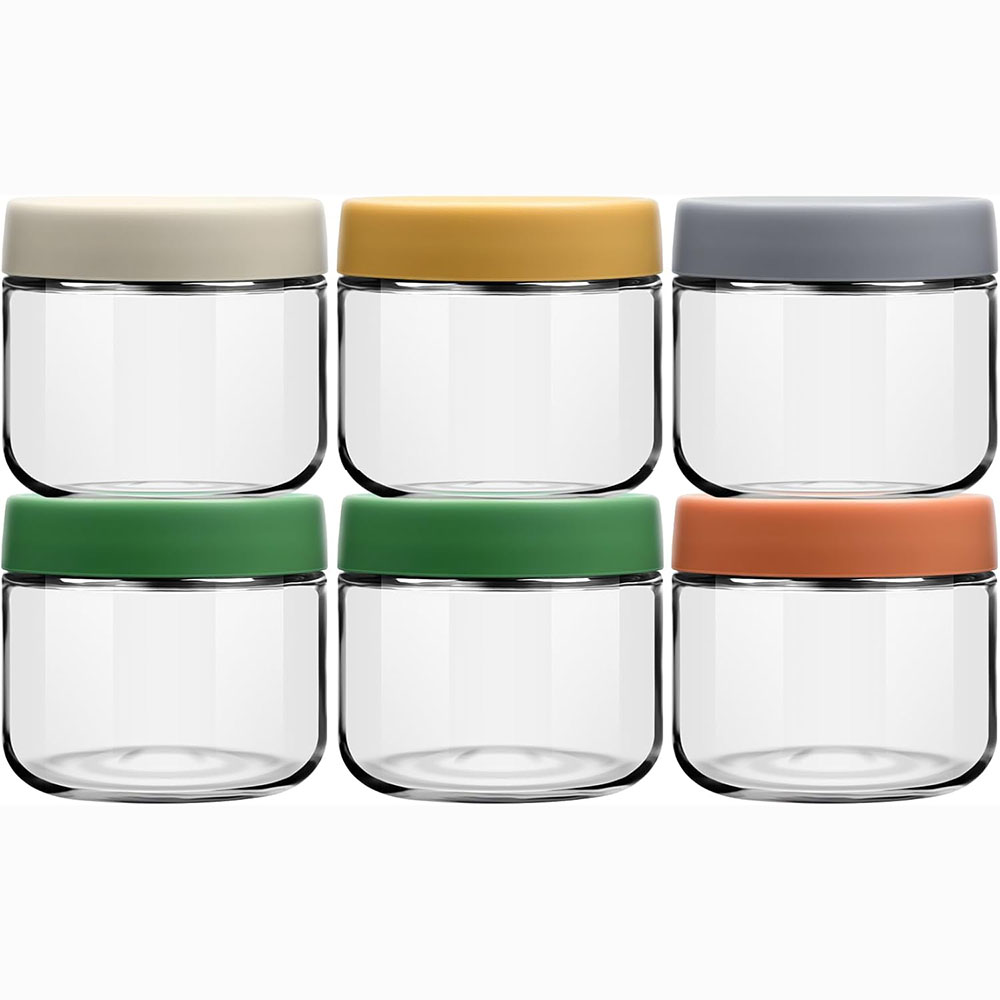 Meal Prep Yogurt Cups - أوعية زجاجية سعة 10 أونصات للشوفان