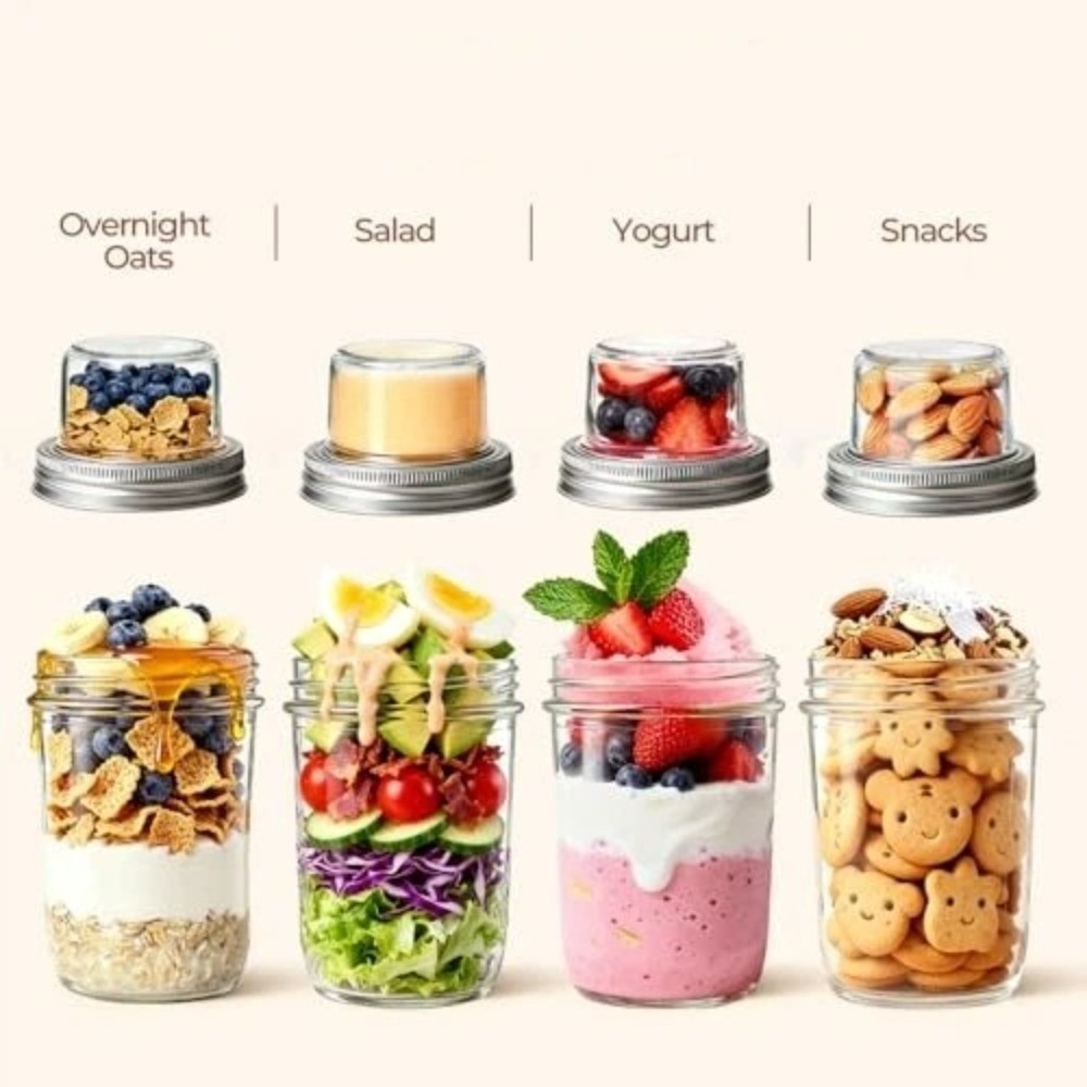 أكواب زبادي مزدوجة الطبقات مان - مراجعة Meal Prep Yogurt Cups وسعره