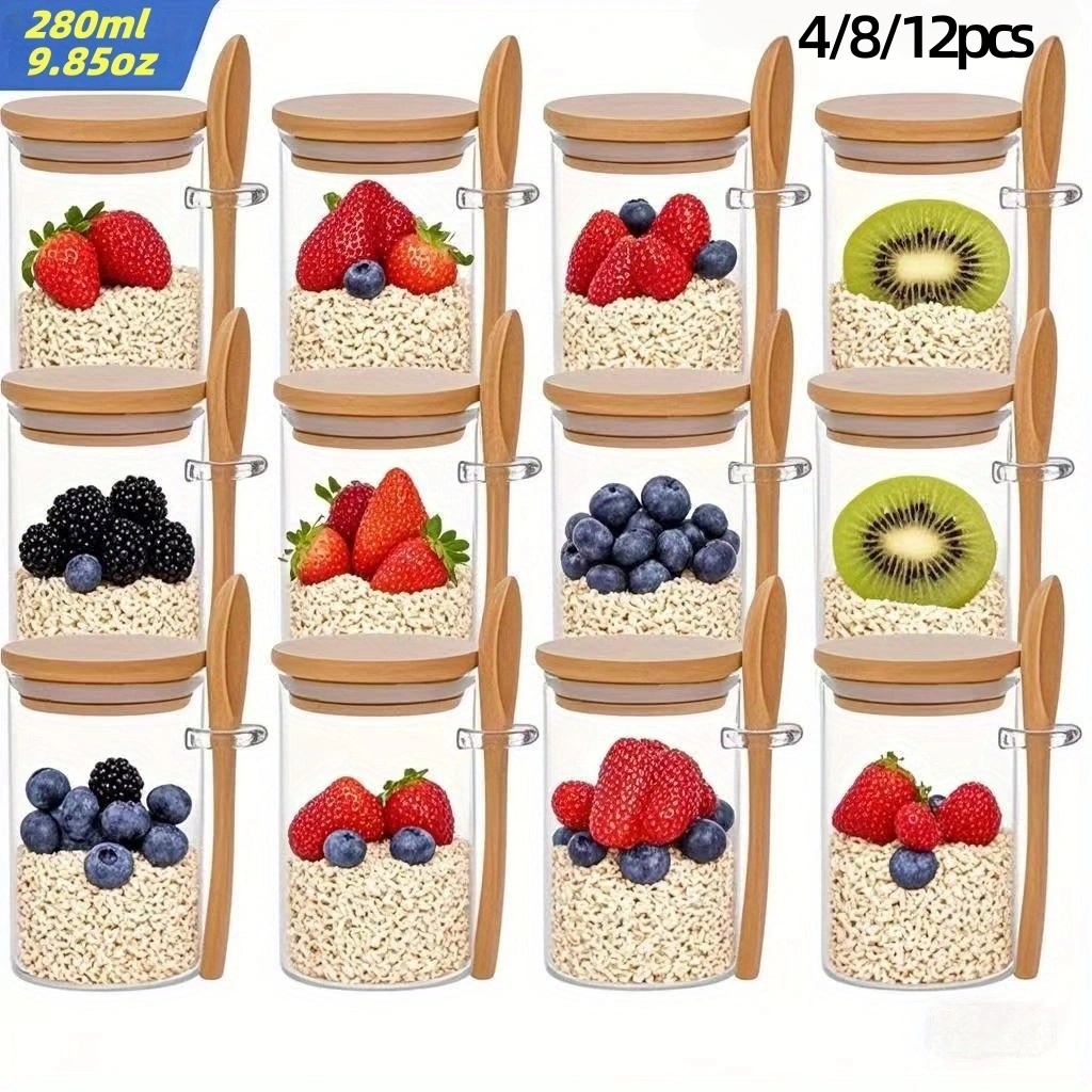 4/8/12 قطعة، أكواب إفطار الشوف - مراجعة Meal Prep Yogurt Cups وسعره