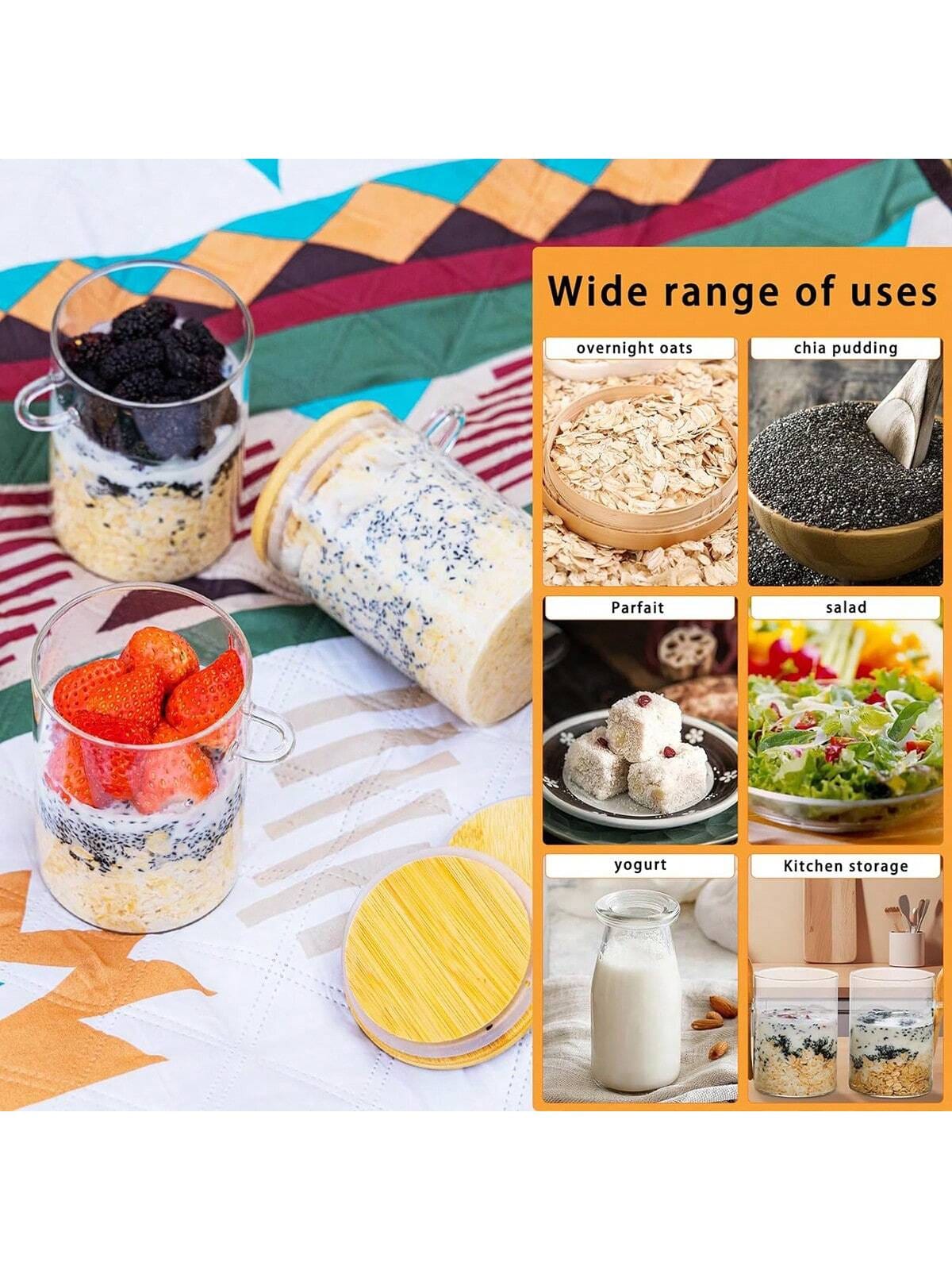 4 عبوات من أوعية الشوفان الليل - مراجعة Meal Prep Yogurt Cups وسعره