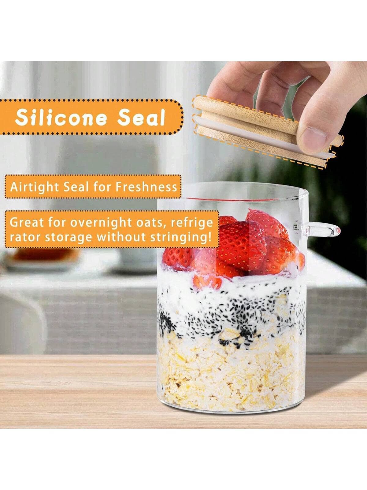 4 عبوات من أوعية الشوفان الليل - مراجعة Meal Prep Yogurt Cups وسعره