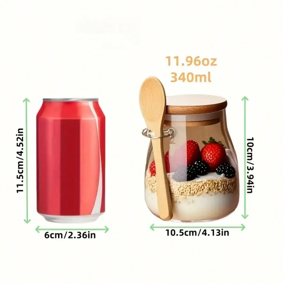 4 عبوات لحفظ الشوفان الليلي، أ - مراجعة Meal Prep Yogurt Cups وسعره