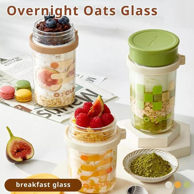 كوب زجاجي للشوفان الليلي سعة 4 - مراجعة Meal Prep Yogurt Cups وسعره