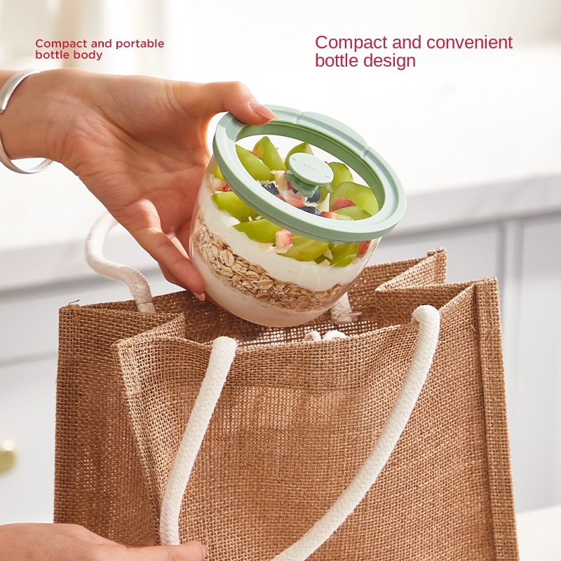 وعاء زجاجي لتخزين الشوفان اللي - مراجعة Meal Prep Yogurt Cups وسعره