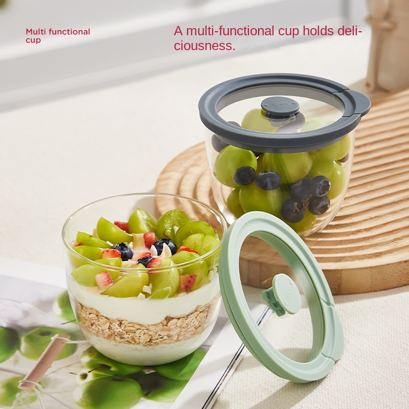 وعاء زجاجي لتخزين الشوفان اللي - مراجعة Meal Prep Yogurt Cups وسعره