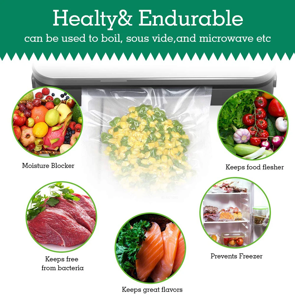 أكياس Sous Vide لآلات التعبئة  - مراجعة Meal Prep Vacuum Seal وسعره
